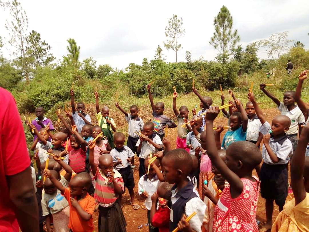 PENCIL GIVE OUT NAKASONGOLA PRIMARY.